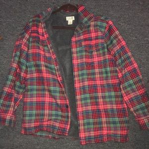 LL Bean Fleece Lined Flannel